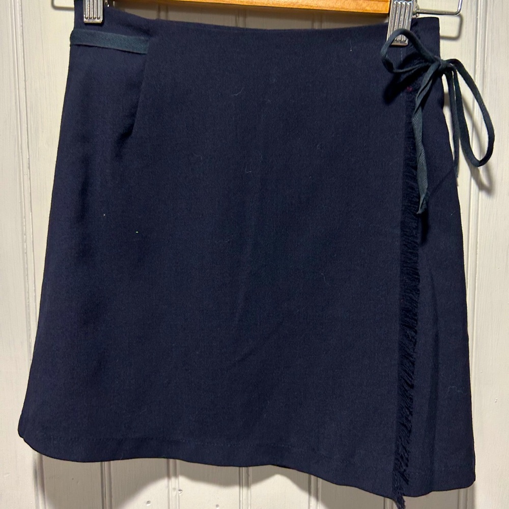 Super Cool Navy Wool Wrap Mini